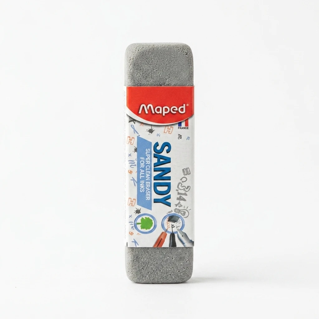 Maped Sandy Super Clean Ink Eraser – Erases Ballpoint, Gel & Fountain Pen Inks